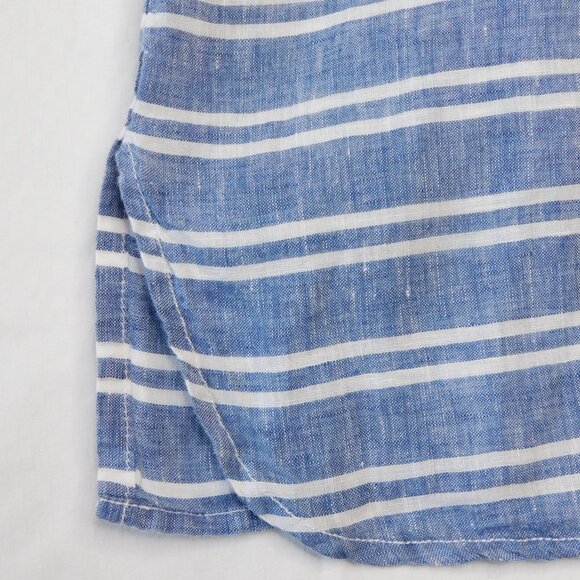 Garnet Hill Linen Long Sleeve Tunic | Blue & White Stripe | Sailor | EUC | Large - Picture 6 of 11